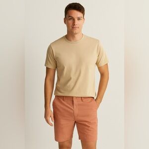 Peach River Men's Salmon Flat Front Shorts